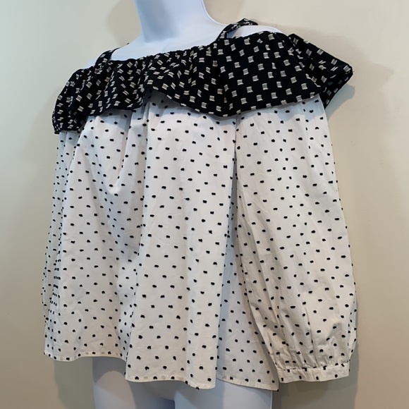 LOFT Exposed Shoulder Babydoll Shirt  Size S - Picture 5 of 10